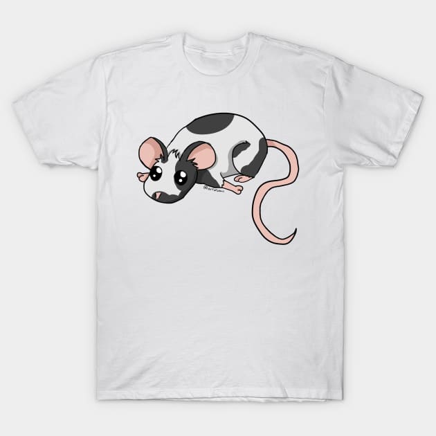 A little Mousie - Black Spotted (Dominant Spot) T-Shirt by tearsforlu